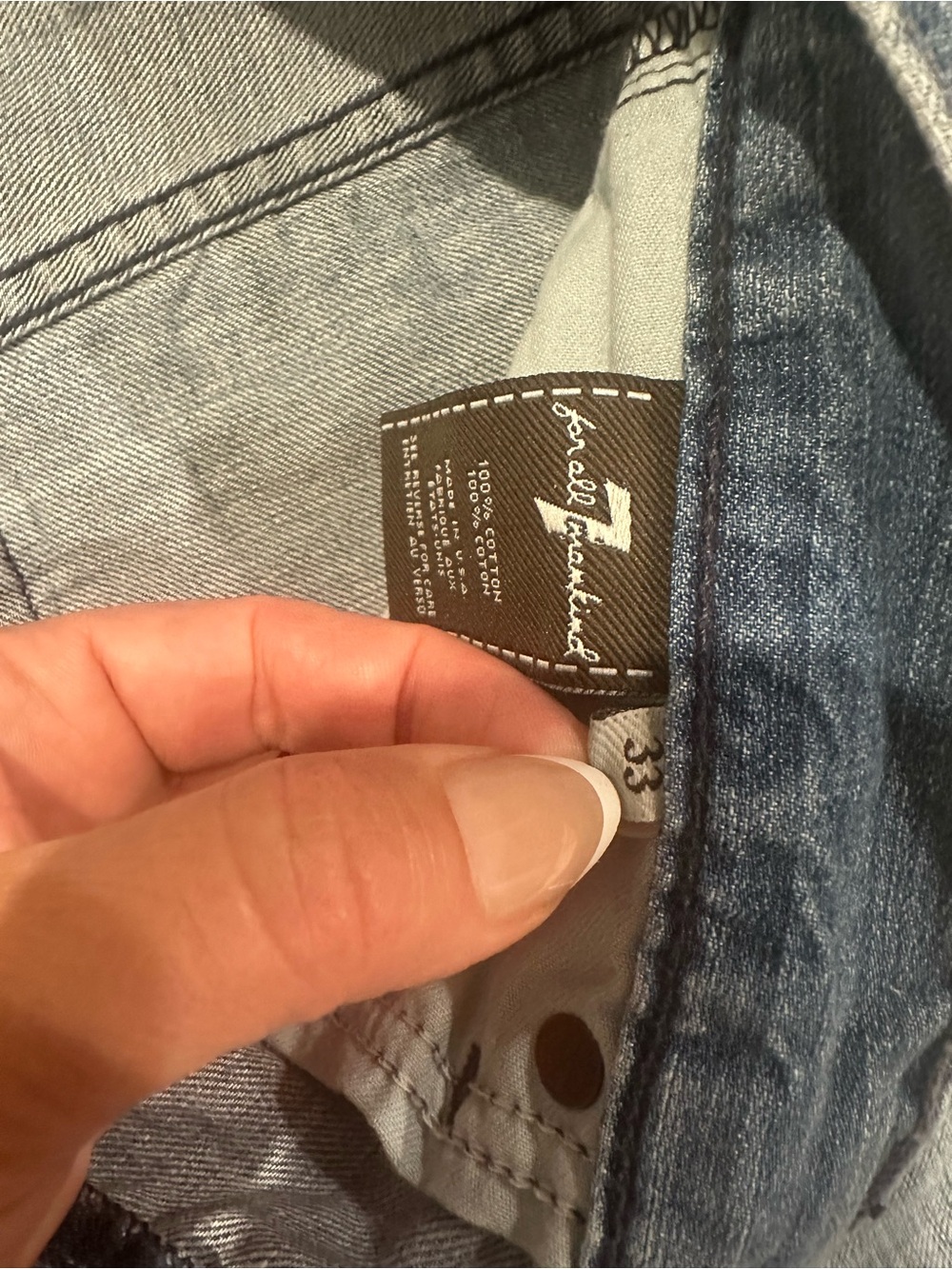 7 For All Mankind Men's Medium Blue Denim Jeans